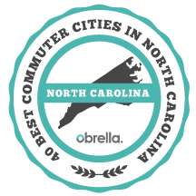 Best Commuter Cities in North Carolina Badge