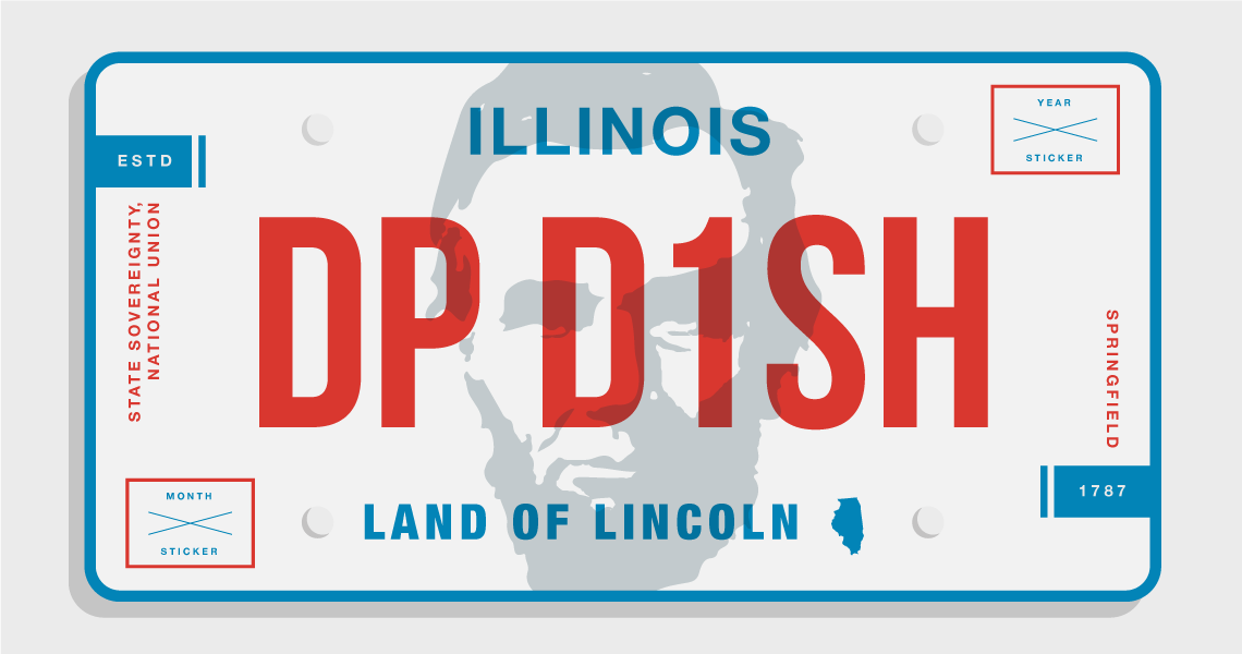 Illinois license plate design by Obrella