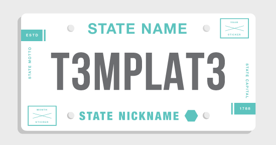 Obrella license plate template
