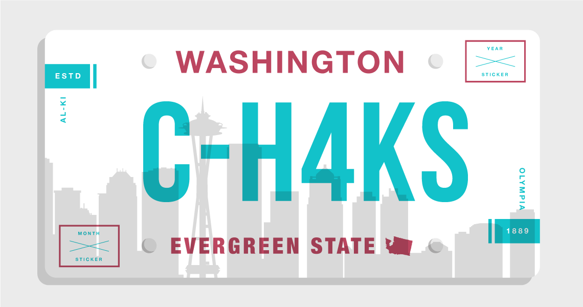 Washington license plate design by Obrella
